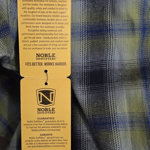 Noble Outfitters Plaid Casual Button Down Shirt for Men Size XL - Picture 10 of 11